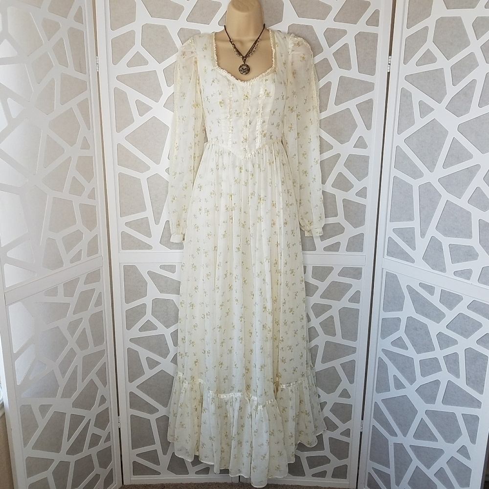 Gunne Sax by Jessica Vintage Maxi Prairie Dress